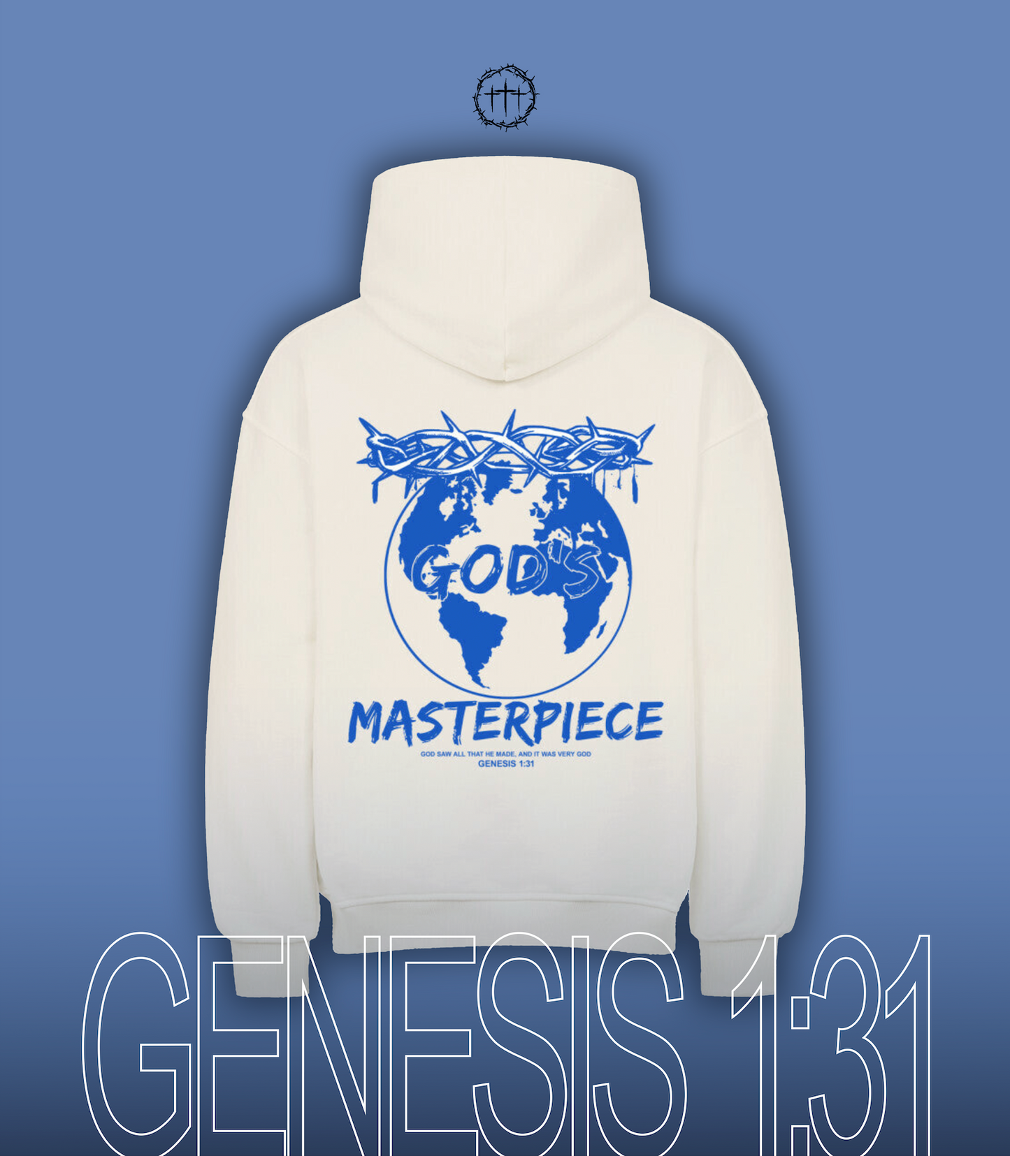 "GODS MASTERPIECE" Oversized Hoodie (blue)