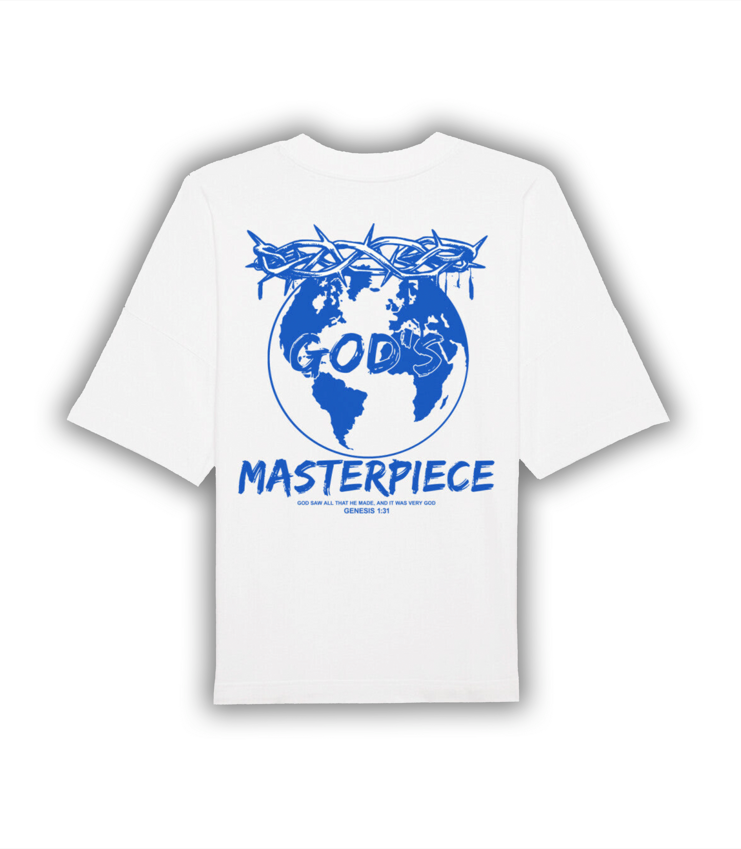 "GODS MASTERPIECE" Oversize Shirt (blue)