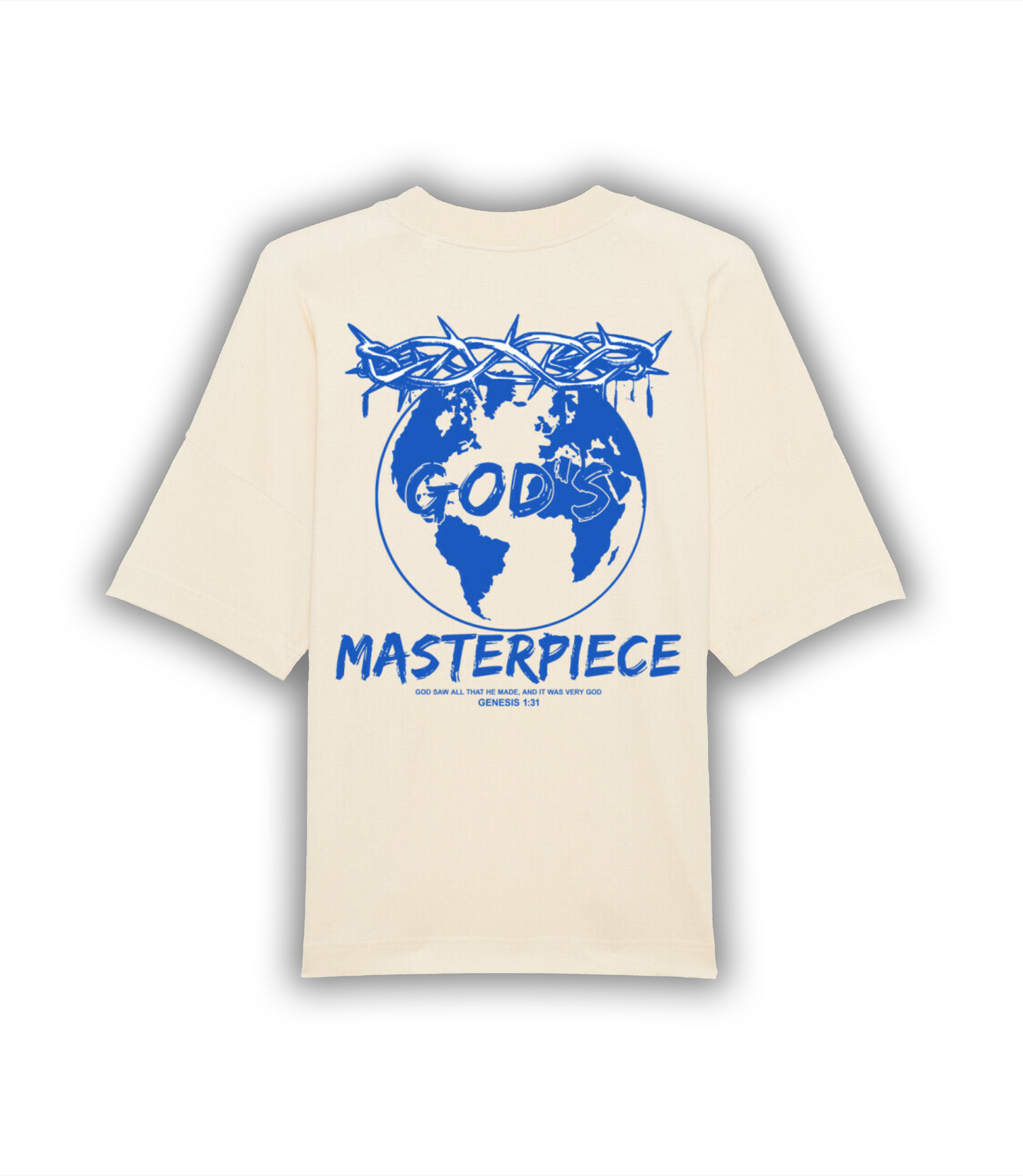 "GODS MASTERPIECE" Oversize Shirt (blue)