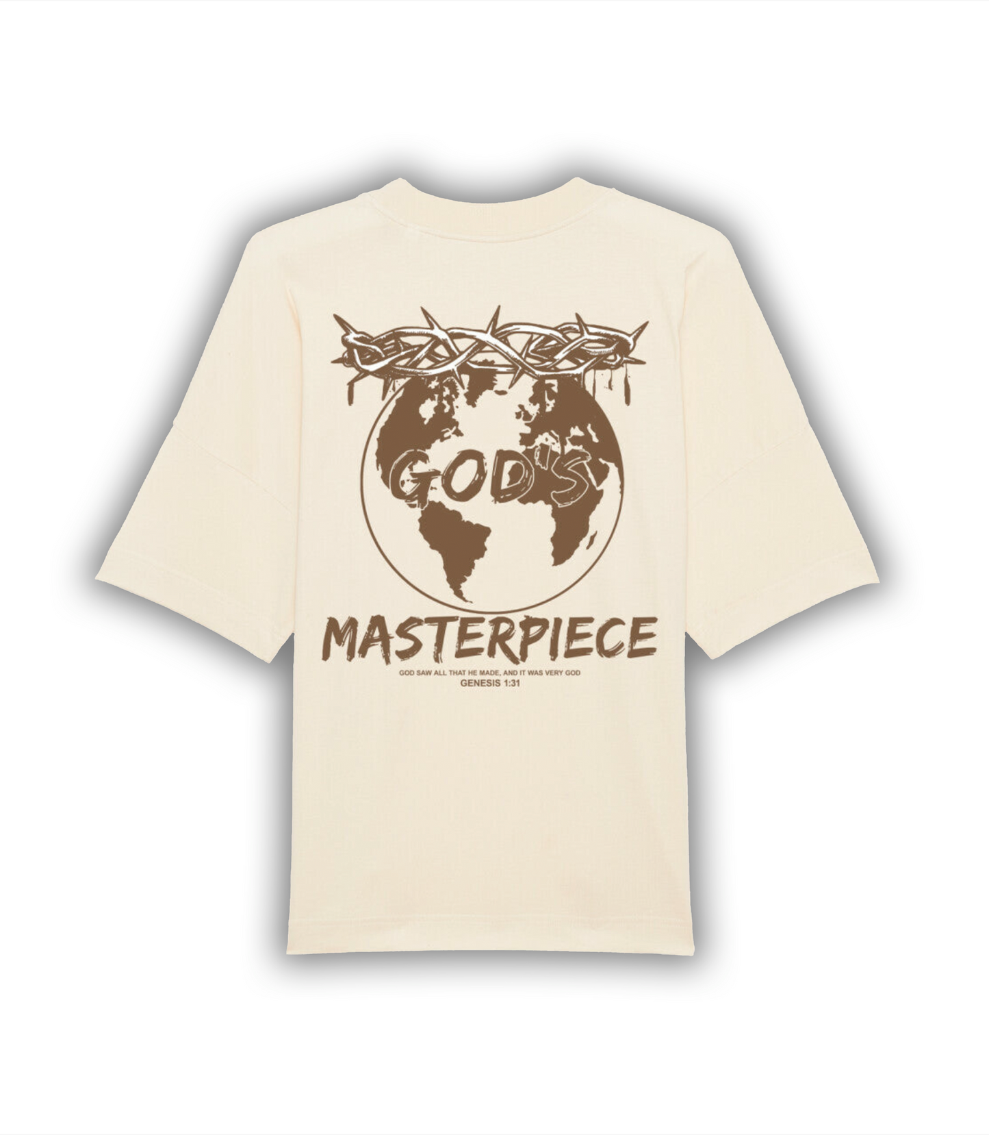 "GODS MASTERPIECE" Oversize Shirt (brown)