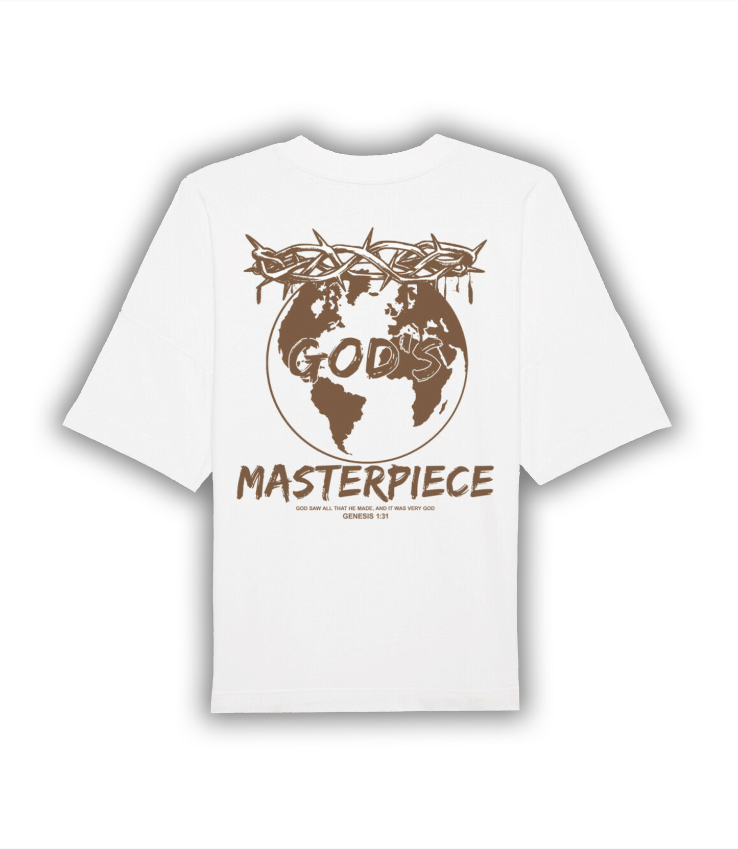 "GODS MASTERPIECE" Oversize Shirt (brown)