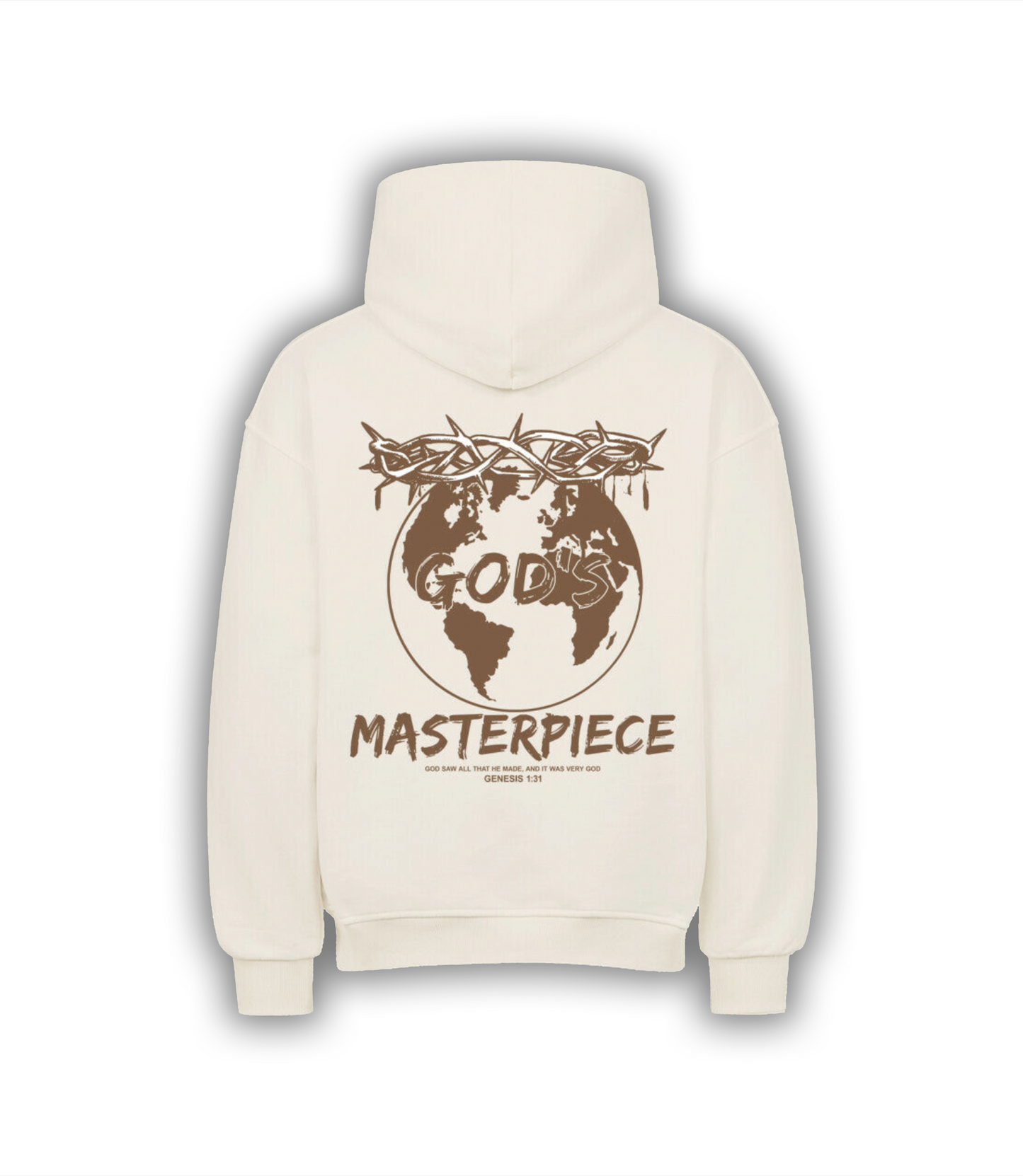 "GODS MASTERPIECE" Oversized Hoodie (brown)