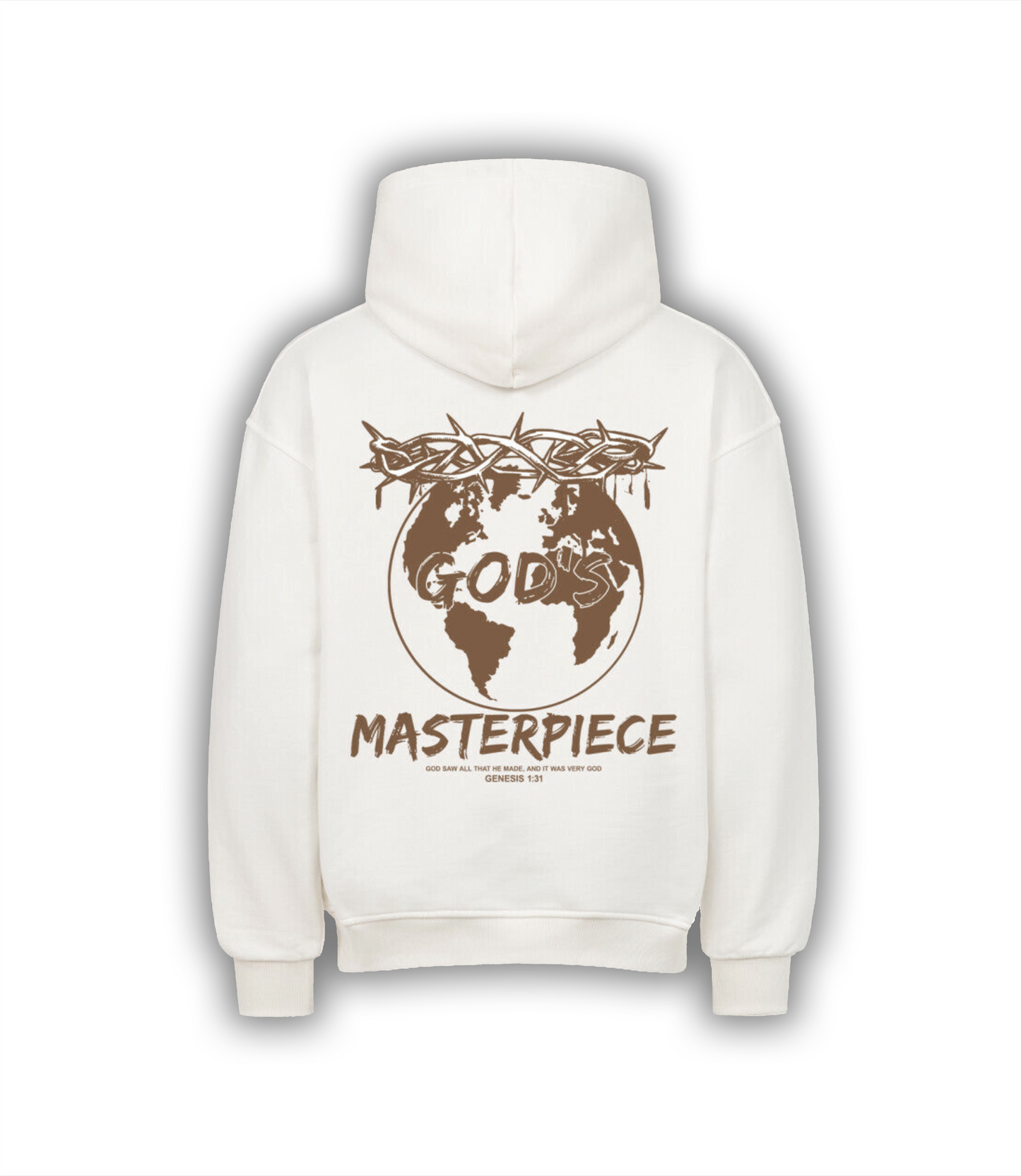 "GODS MASTERPIECE" Oversized Hoodie (brown)